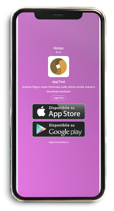 QR Code per App iOS Android con anteprima personalizzabile