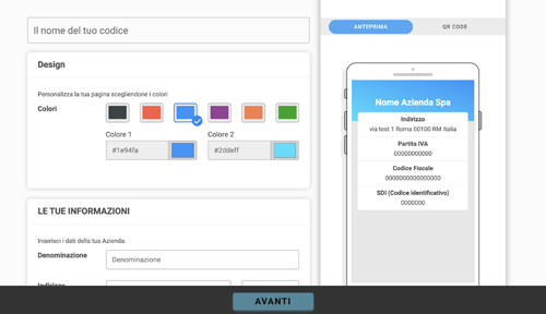Step 2 - Personalizzazione