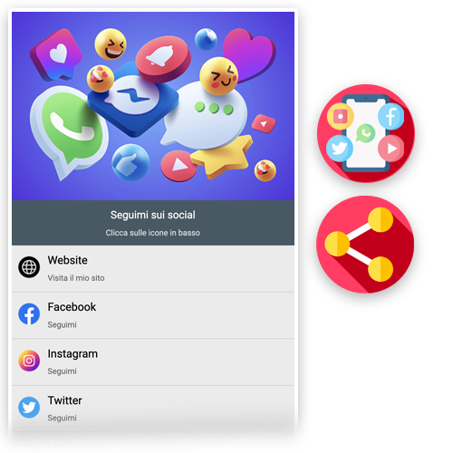QR Code multi social media tutti i profili
