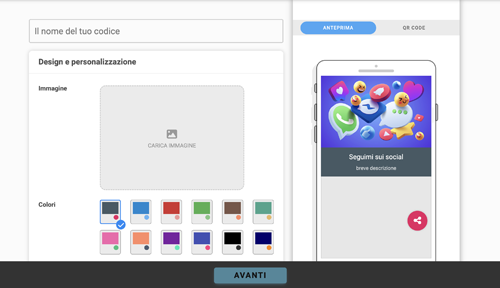 Personalizza QR Code colori logo brand